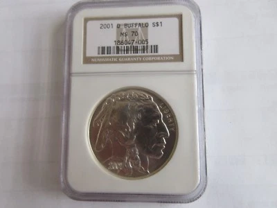 2001-D   American Buffalo NGC MS70  S$1 - Image 1 of 4