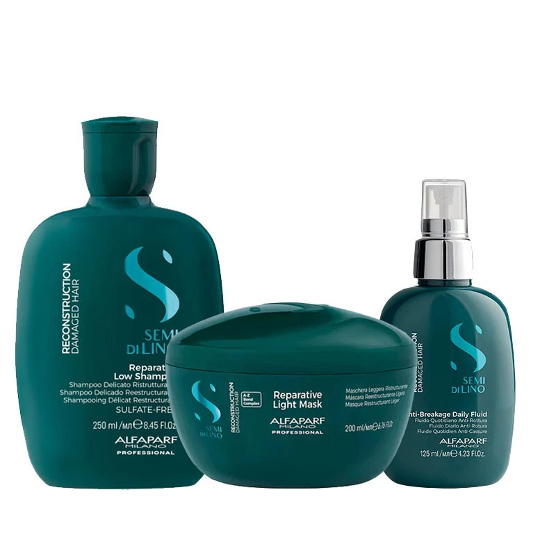ALFAPARF MILANO Kit Semi Di Lino Reparative Shampoo 250ml + Mask 200ml