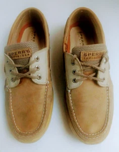 Sperry Schuhe Top Sider Herren 10M Boot Leder Bootsschuh braun * Mängel verkauft wie besehen - Bild 1 von 12