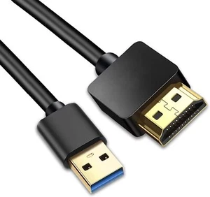 4K HD USB to HDMI Adapter Cable, USB 3.0 to HDMI Male HD Monitor Display Audio V - Picture 1 of 3