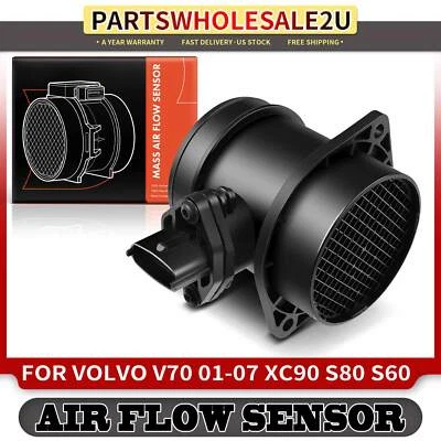 Mass Air Flow Sensor Assembly for Volvo S60 2001-2009 S80 1999-2004 XC90 2003-06 - Image 1 of 4