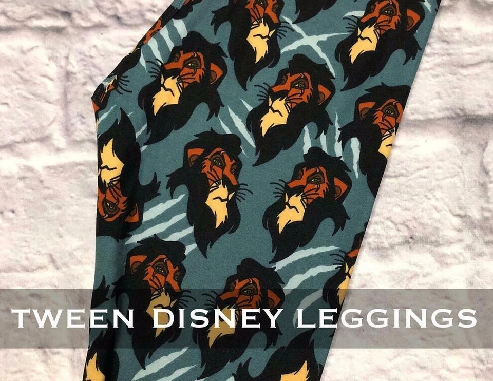 NUEVO CON ETIQUETAS LuLaRoe Disney TWEEN Cicatriz REY LEÓN Villano PIZARRA Leggings Foto 1 de 1