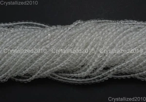 100% Natural Crystal Quartz Rock Gemstone Round Beads 4mm 6mm 8mm 10mm 12mm 15" - Picture 1 of 13