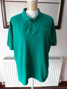 SLAZENGER - MENS EMERALD GREEN POLO STYLE TOP - SIZE LARGE - Picture 1 of 5