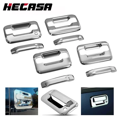 Chrome Door + Tailgate Handle Covers For Ford F150 F-150 2004 2005-14 Trim 10Pcs - Изображение 1 из 4