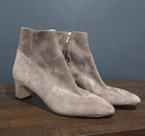 Bruno Magli Damen grau Wildleder Reißverschluss Freizeit elegante Stiefel UVP $ 495 - Bild 1 von 4