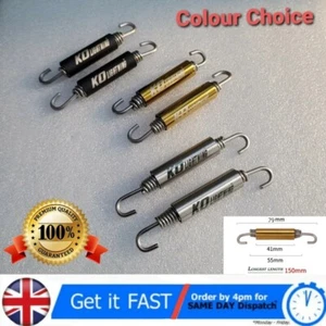 2x Stainless Motorcycle Exhaust Spring 79mm Expansion Chamber Manifold Link - Picture 1 of 10