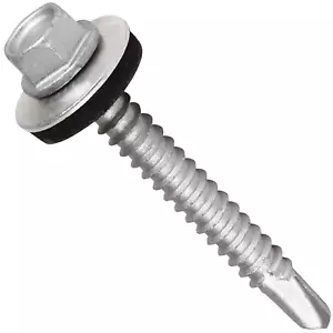 Roofing Screws, Hex Head Self-Drilling Roof Screws with Rubber Sealing Was - Picture 1 of 10