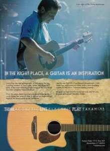 Eagles Glenn Frey Takamine Chitarre 2002 Promo Ad 8x11 Mini Poster - Foto 1 di 1