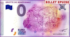 UECU / GROTTE DE ROUFFIGNAC / BILLET 0 € / NULL EURO-SCHEIN / 0 € 2015-1 - Picture 1 of 1
