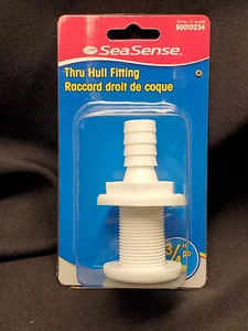 SeaSense Thru Hull Fitting 3/4 19mm Nylon Boat Plumbing Fittings - Picture 1 of 9