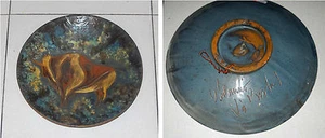 Piatto Ceramica smaltata LA BISBAL SALAMO Girona Spagna Plato vidriada Toro Dish - Picture 1 of 1