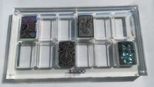 12 Grids Crystal Acrylic Magnetic Display Frame Storage Box For Zippo Lighters - Picture 1 of 8