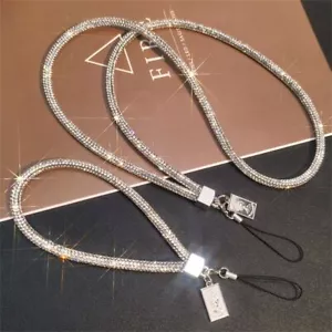 Catena da polso cordino telefono diamantato strass collare per accessori telefono - Foto 1 di 20