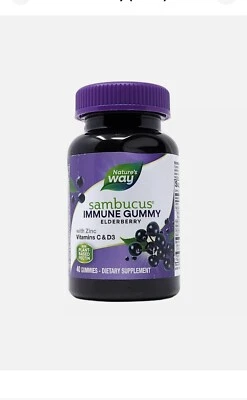 Gomitas inmunes Nature's Way Sambuscus Saúco - 40 unidades exp: 10/25 Foto 1 de 2