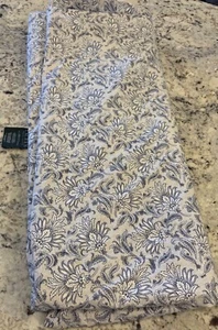 Ralph Lauren - Gorgeous Blue White Floral, Paisley QUEEN Flat Sheet, Cotton - Picture 1 of 3
