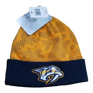 Nashville Predators NHL Iconic Knit Cuffed Beanie Winter Hat by Fanatics - Picture 1 of 2