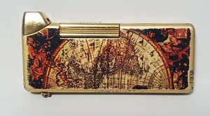 Beautiful VINTAGE COLIBRI SUPER "PIPETTE" PIPE LIGHTER W/globe print *untested* - Picture 1 of 6