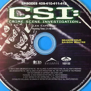 CSI: Crime Scene Investigation SEASON 4 disc 3 DVD REPLACEMENT single Disc only - Picture 1 of 4