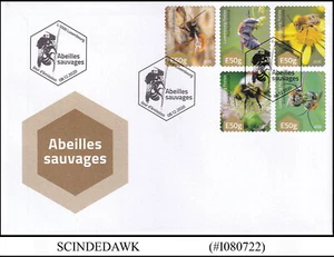 LUXEMBOURG - 2020 WILD BEES / INSECTS - 5V - FDC - Picture 1 of 1