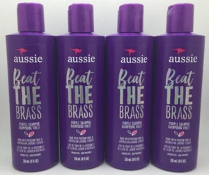 Aussie Beat The Brass Paraben-Free Purple Shampoo for Colored Hair, 8 Oz (4PK) - Picture 1 of 3