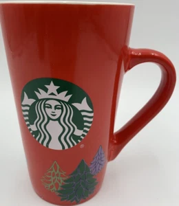 Starbucks Holiday Coffee Mug 2020 Red 16oz Christmas with Christmas Trees - Picture 1 of 4