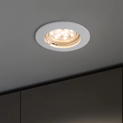 Einbaustrahler Deckenlampe Einbauspot rund LED Badezimmerleuchte weiß D 7,9 cm - Bild 1 von 4