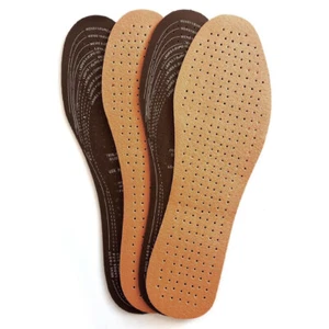 2 Pairs Faux Leather Inner Soles Unisex Insoles Comfortable Size Anti Odor - Picture 1 of 1