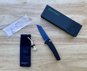 Protech 5206-SWB(Saphire Washed 20CV Blade, Black Textured Handle)New - Picture 1 of 13