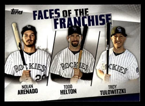 2019 Topps Faces of Franchise Arenado / Helton / Tulowitzki #FOF-10 - Picture 1 of 2
