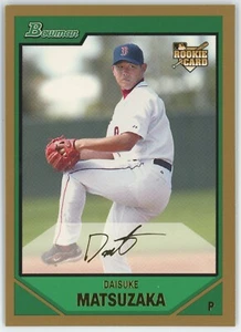 DAISUKE MATSUZAKA 2007 Bowman Gold Rookie RC Card #210 - Picture 1 of 2
