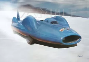Bluebird Proteus Land Speed Record - Unique A3 Print - (Print only) - Wall Art - Picture 1 of 5