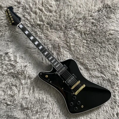 6-Strings Firebird Black Electric Guitar Solid Body Left-Handed Gold Hardware - Image 1 of 4