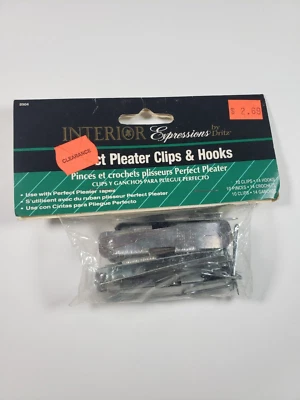 Clips y ganchos plisados Dritz Perfectos vintage expresiones interiores 10 clips 14 ganchos Foto 1 de 2