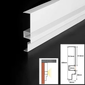 10 x LED Channel Aluminum Spotless LED Diffuser Channel Drywall Ceiling Lighting - Picture 1 of 19