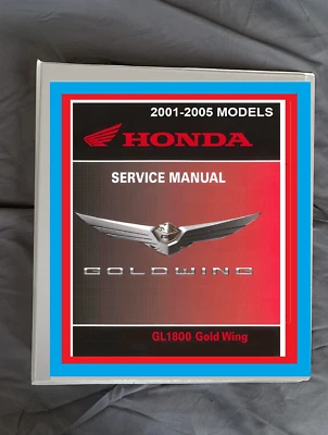 2001-2005 Honda Goldwing gl1800 oficina de reparo de motocicleta manual de serviço livro - Imagem 1 de 4
