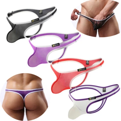 Slip uomo modello sexy perizoma e perizoma slip intimo glutei caldi mutande maschili - Immagine 1 di 4