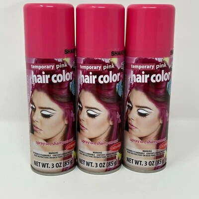 Goodmark Temporary Hair Color Spray (Lot of 3) Pink 3oz. - Image 1 of 3
