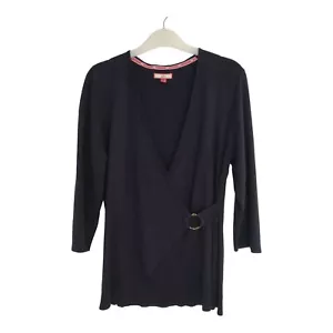 Joe Browns Women's Black Wrap Around Cardigan Uk 14 Hoop Fastening. Vgc - Picture 1 of 17