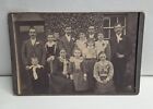 Victorian Photo Cabinet Card Group Lady Gent Children Outside Smart Wedding ?