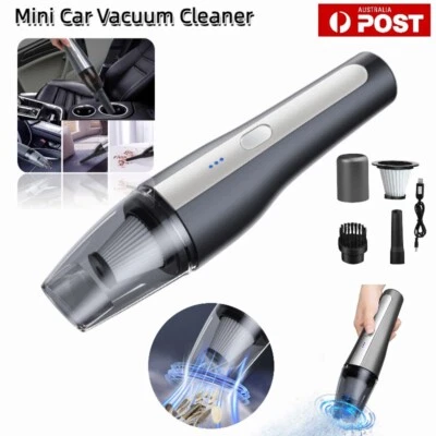 Mini Wireless Vacuum Car Cleaner Handheld Powers USB Rechargeable Dust Buster AU - Image 1 of 4