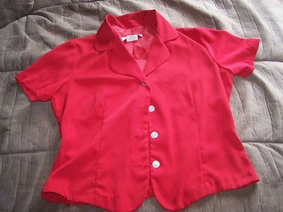 Blazer/Chaqueta Sophisticates by Jonathan Martin Forrada Roja Talla M en EXCELENTE Forma Foto 1 de 4