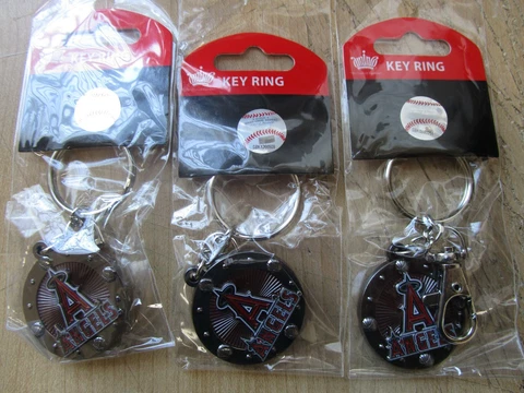 3 ANAHEIM ANGELS MLB  KEYCHAINS HOLDERS AUTHENTIC MLB ITEM 3 PER ORDER Cover