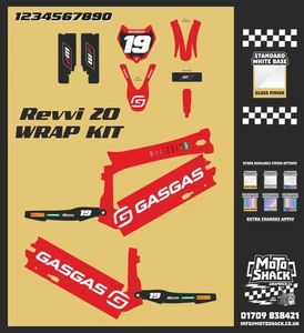Revvi 20 WRAP KIT 20" Adesivi Grafici Rosso GasGas - Foto 1 di 1