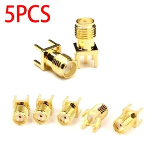 Five Piece Set of For SMA Female Sockets Perfectly Suited for RF Connections - Zdjęcie 1 z 12