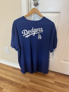 Fanatics LA Dodgers T Shirt Blue 100% Cotton Mens Size 3XL - Picture 1 of 3