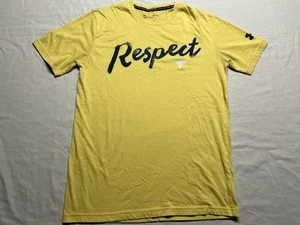 Under Armour x Project Rock T-Shirt Mens Small Yellow Blood Sweat Respect - Picture 1 of 9