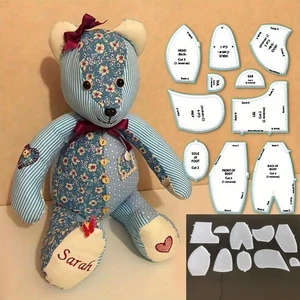 Memory Bear Sewing Templates Set, 10Pcs Durable Acrylic Teddy Bear Sewing Pat... - Picture 1 of 7