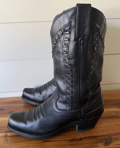 Durango Black Leather Western Square Toe Boots Womens Size 8 M RD5000 - Picture 1 of 11