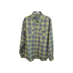 Dixxon Flannel Co Mens XL The Slice Neon Green Plaid Pearl Snap Flannel Shirt - Picture 1 of 4